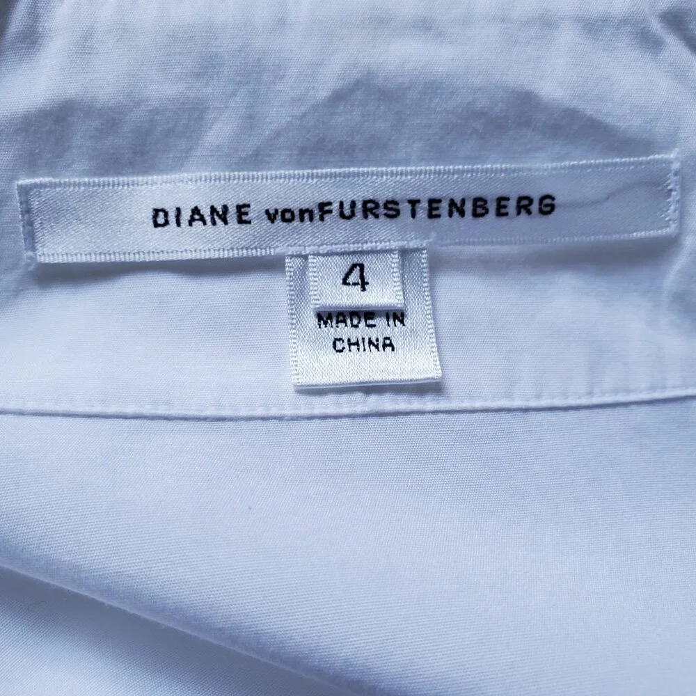 Diane von Furstenberg White Cotton Shirt - Picture 8 of 10
